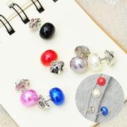 Hàn quốc hoang dã nút ngọc trai khóa chống ánh sáng cổ áo buttonigan khăn choàng pin kim nữ DIY khăn cổ áo pin brooch pin