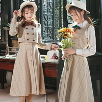 Комплект, рубашка, куртка, платье без рукавов, 3 предмета