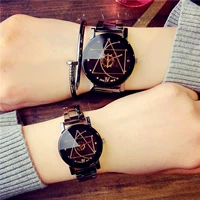 Ретро модные трендовые парные часы для мальчиков для влюбленных, подходит для подростков, для средней школы, в корейском стиле, простой и элегантный дизайн