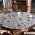 . Khăn trải bàn dùng một lần chống thấm nước và chống dầu 60 khăn trải bàn hình tròn bằng nhựa một mét hai hình tròn khách sạn đẹp một mét năm. Khăn trải bàn