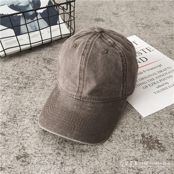 CoffeeHat female summer Korean version Versatile Solid color Baseball cap ins washing sunshade peaked cap summer student male street tide