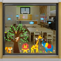 Креативное украшение для детской комнаты для детского сада, глянцевый макет, оконная наклейка, съемные двусторонние водонепроницаемые наклейки