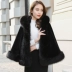 Faux fur coat nữ mink da phần ngắn Slim áo khoác mỏng khăn choàng cape 2018 mới chống mùa giải phóng mặt bằng Faux Fur