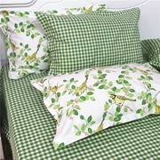 Bông cũ lanh thô giường bông ba mảnh phù hợp với 1,5 và 1,8 mét dày edition tấm vải AB đôi - Khăn trải giường