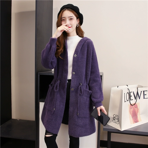 Демисезонное двусторонное шерстяное пальто, толстовка с капюшоном, свитер, куртка, коллекция 2023, в корейском стиле, увеличенная толщина