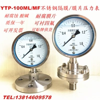YTP100ML MF màng ngăn bằng thép không gỉ đồng hồ đo áp suất mặt bích đồng hồ đo áp suất màng DN25 DN50 PTFE