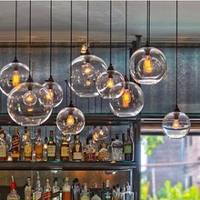 Американская деревня скандинавский ретро дизайн подвеска лампы простая спальня ресторан бар лампа цветное стекло подвеска лампы