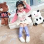 Cô gái phiên bản Hàn Quốc của đầm dày mùa đông 2018 mới cho trẻ em áo len trùm đầu váy bé ngoại đầm be gái 9 tuổi