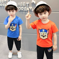 2-8 tuổi cậu bé mùa hè mới ngắn tay T-Shirt hai mảnh phù hợp với bé 7 mùa hè 6 cotton giản dị 5 quần áo 4 quần legging bé gái