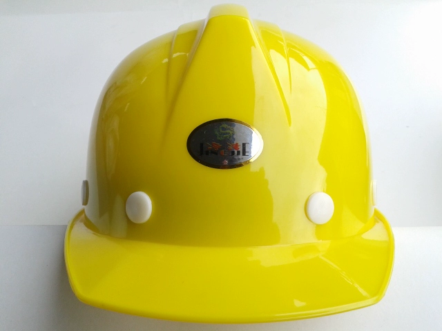 Mũ bảo hiểm an toàn công trường xây dựng thương hiệu Jingjie nhựa trong nước một xương sườn 015 B với một nút bấm khóa Palăng nón công trình mũ sseda 