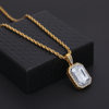 Golden white gemstone (with about 60cm with twist chains)