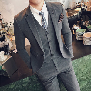 Mới phù hợp với nam phong cách Người Anh Hàn Quốc phiên bản của tự trồng phù hợp với kinh doanh bình thường phù hợp với đám cưới ăn mặc kích thước nhỏ của nam giới thủy triều đồ vest