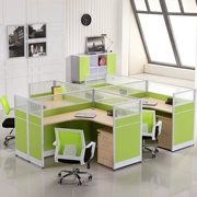 Nội thất văn phòng đơn giản và hiện đại 4 người kết hợp bàn ghế nhân viên 6 người phân vùng màn hình văn phòng nhân viên bàn - Nội thất văn phòng