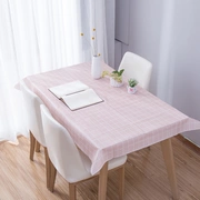 Khăn trải bàn dùng một lần dầu không thấm nước chống bỏng bàn cà phê mat pvc mạng Bắc Âu đỏ in khăn trải bàn hình chữ nhật bảng thuật Bubu - Khăn trải bàn