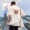 2018 người đàn ông mới và phụ nữ nửa tay áo vài mùa hè ngắn tay t- shirt Harajuku phong cách bf bảy- điểm tay áo lỏng phiên bản Hàn Quốc của thủy triều