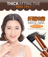 Curl mascara mát đen mượt mượt cạo râu trang điểm lông mi tăng trưởng mỹ phẩm lỏng và dài chuốt mi kiss me