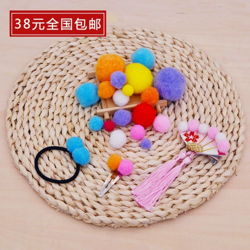 Фугу мяч ручной работы, игрушка, многоцветная заколка для волос, DIY