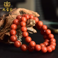 Натуральный агатовый браслет, красная природная руда, четки из круглых бусин для влюбленных подходит для мужчин и женщин