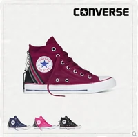 Diễn đàn kiểm tra - chính hãng Converse dây kéo ba lớp dây cao cấp giày vải xu hướng thường 545019 545020 giày thể thao lining