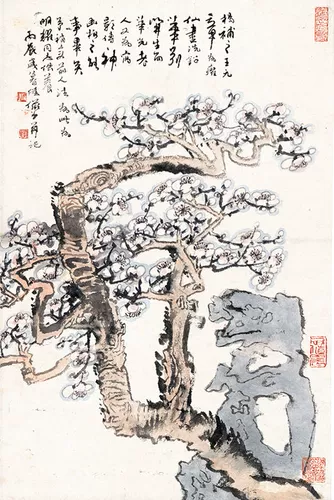 Lu Yanshao Mei Shi Map 40*60 бумажная китайская живопись цветочная птица живопись гостиная офис отель
