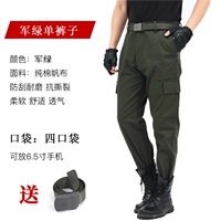Зеленая армия чистой хлопка [одиночные брюки] дает ремень