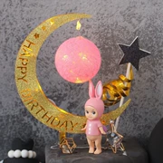 Star Moon Light Cake Trang trí Ngày Valentine Trang trí Bánh Trang trí Trung thu Lễ hội Bánh Trung thu Trang trí Mặt trăng - Trang trí nội thất