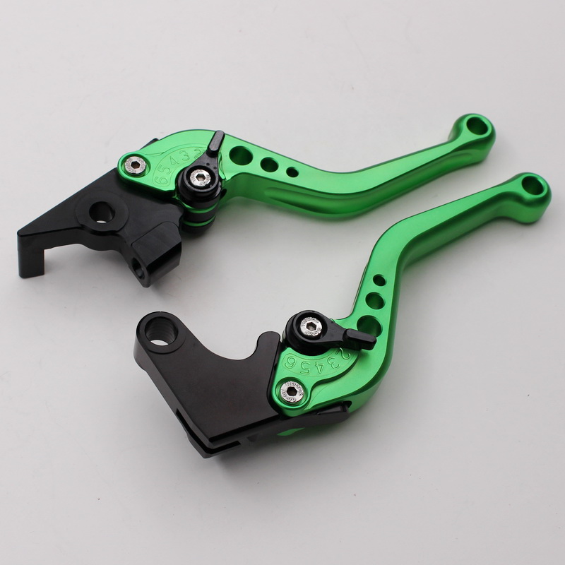 1 Pair Of Short Stalks GreenFor Yamaha motorcycle FZ6 Modified parts FZ8 brake Handlebar FZ1 ox horn CNC Handle pull rod