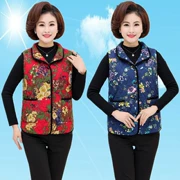 Phụ nữ trung niên mùa xuân và mùa thu mới vest vest mới 50-60 tuổi mẹ tải vest vest vest - Áo vest