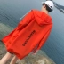2018 mùa hè ngoài trời giải trí dài áo gió Hàn Quốc nam giới và phụ nữ áo khoác quần áo chống nắng những người yêu thích áo khoác mỏng người đàn ông áo gió đồng phục Áo gió