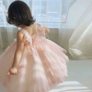 Váy bé gái mùa hè 2019 mới lưới bé gái mặc váy ngoại váy trẻ em công chúa váy bé cánh tiên - Váy