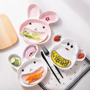 Hộ gia đình tách tấm gốm dao kéo đĩa ăn sáng sáng tấm dễ thương phim hoạt hình trẻ em dễ thương - Đồ ăn tối