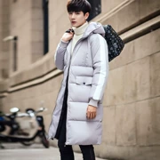 2017 mùa đông mới áo khoác dài cotton nam Phiên bản Hàn Quốc của thanh niên thủy triều kích thước lớn áo khoác cotton nam dày