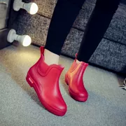 Mưa khởi động nữ ngắn ống mùa hè non-slip khởi động thấp nước khởi động Hàn Quốc thời trang sinh viên giày nước dành cho người lớn không thấm nước mưa khởi động giày cao su