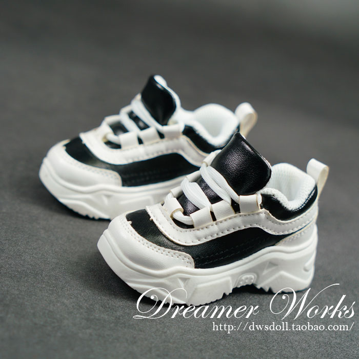 Black And WhiteBJD / SD4 branch 3 points doll shoes texture Casual shoes gym shoes Wave shoes Daddy shoes 1 / 41 / 3 uncle