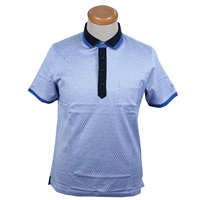 MARCO AZZALI quầy xác thực tại chỗ mùa hè cotton nam kinh doanh áo sơ mi ngắn tay giản dị áo phông kẻ ngang nam
