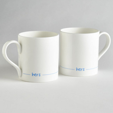 Парные кружки 英国进口jin designs 手绘骨瓷水杯子陶瓷马克杯子姐妹兄弟杯子