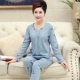 Mùa xuân và mùa thu trung niên mẹ đồ ngủ nữ cotton dài tay đồ ngủ phụ nữ trung niên mùa thu và mùa đông phù hợp với dịch vụ nhà - Nam giới