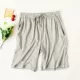 Modal quần short nữ mùa hè mỏng phần đồ ngủ nhà cotton sọc nhà cotton rộng năm điểm quần có thể mặc bên ngoài - Quần tây