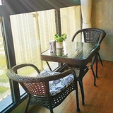 Заднее кресло, стул с ротантным стулом для одиночного балкона, стул ротанга для отдыха на открытом воздухе.