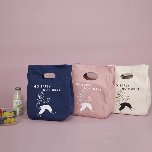 Японский термос, брендовая льняная сумка, сумка для ланча, простой и элегантный дизайн