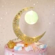 Starry sky moon light cake trang trí bánh trang trí cờ trang trí đẹp bánh bố trí trang trí bánh sinh nhật - Trang trí nội thất