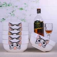 Симпатичная кошка 6 -чаша с лапшой