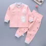Baby Qiuyi Qiuku Set 0-1 Năm Đồ lót trẻ em Nữ Áo bé Quần bé trai Quần áo dài tay mùa xuân thu - Quần áo lót bộ cotton cho bé