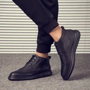 Giày nam Giày cao gót nam Brock phiên bản Hàn Quốc của xu hướng Anh hoang dã giản dị Martin giày cotton mùa đông giày nam