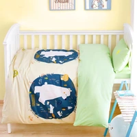 Nursery chăn bông ba mảnh giường giường bông ngủ bé nhập học của trẻ em bị lõi chăn Liu Jiantao - Bộ đồ giường trẻ em 	drap giường cho bé trai