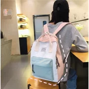 Túi đeo cổ nữ cảm giác phiên bản Hàn Quốc của sinh viên đại học hoang dã ba lô vải màu trường ba lô - Túi vai đơn