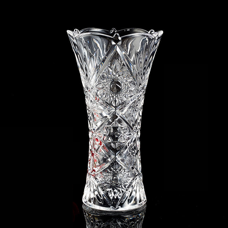  玻璃花瓶加厚 客厅插花摆件水培富贵竹百合花瓶欧式大号透明花器