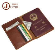 Túi đựng hộ chiếu bằng da mới Bàn chải chống trộm RFID đa chức năng Túi đựng tài liệu thời trang thông thường - Túi thông tin xác thực