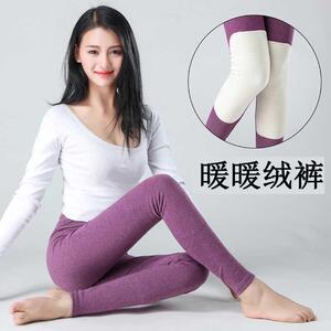 Quần mùa thu mới 2019 Quần nữ mùa thu lót quần lót nữ cotton đơn mảnh dày cộng với quần nhung mỏng ấm áp - Quần nóng lên