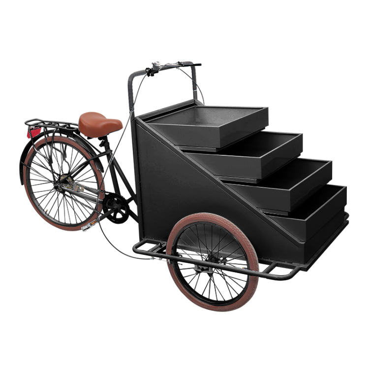 Black Body (Brown Wheel) Without Umbrellaoutdoors Selling car scenic spot Float move Exhibition Promotion desk Internet celebrity Commercial Street market move Vending car dining car